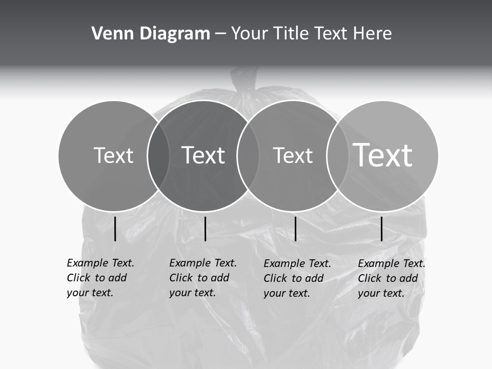 White Background Dump Bag PowerPoint Template