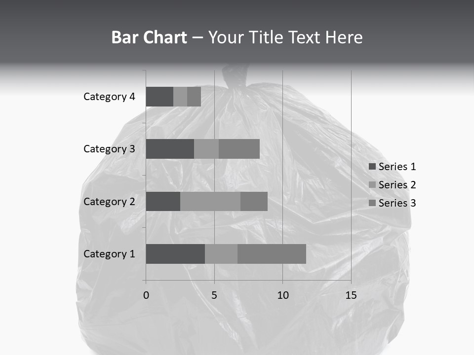 White Background Dump Bag PowerPoint Template