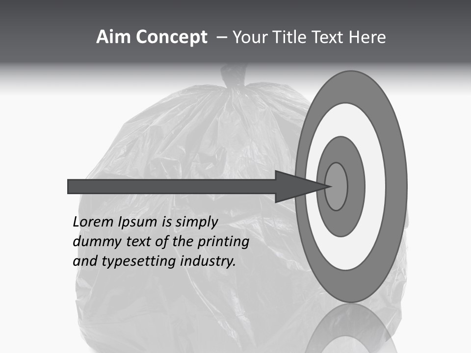 White Background Dump Bag PowerPoint Template