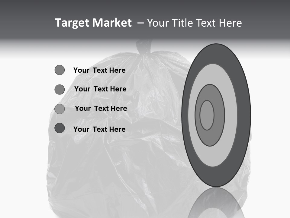 White Background Dump Bag PowerPoint Template