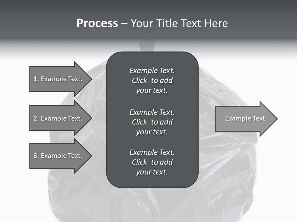 White Background Dump Bag PowerPoint Template