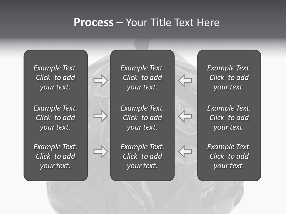 White Background Dump Bag PowerPoint Template