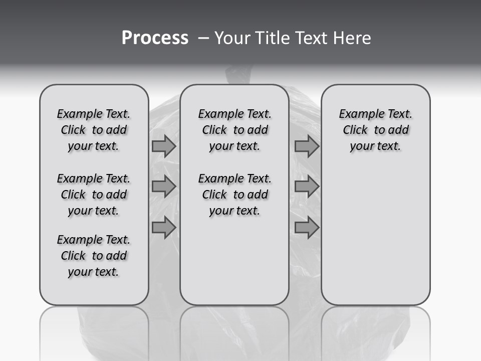 White Background Dump Bag PowerPoint Template