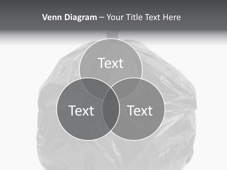 White Background Dump Bag PowerPoint Template