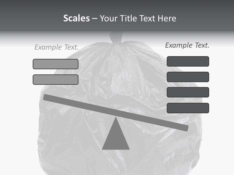 White Background Dump Bag PowerPoint Template