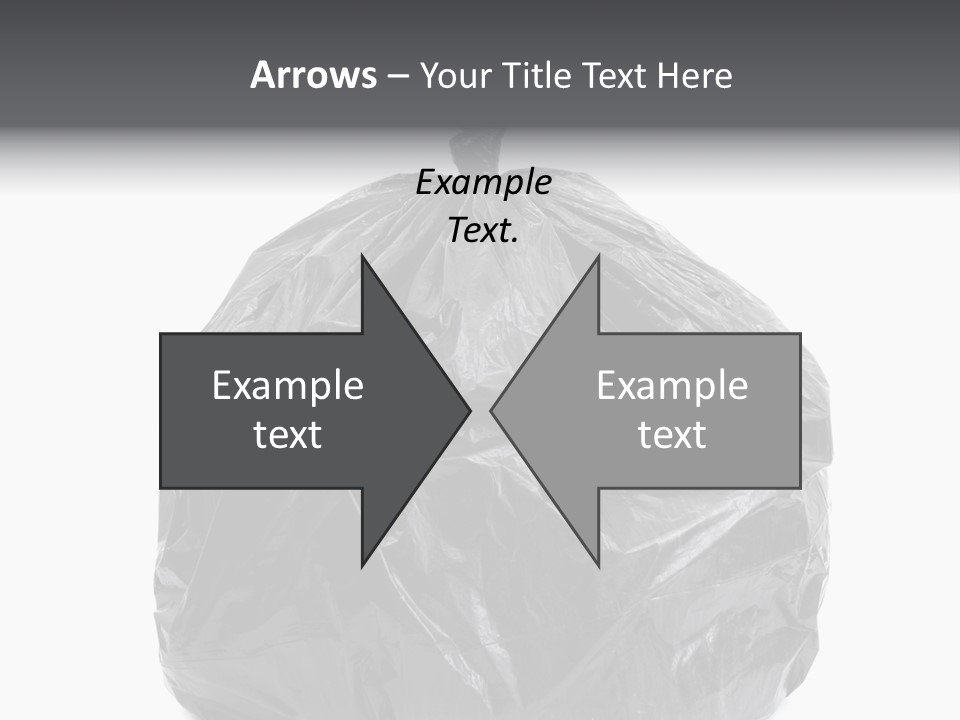 White Background Dump Bag PowerPoint Template