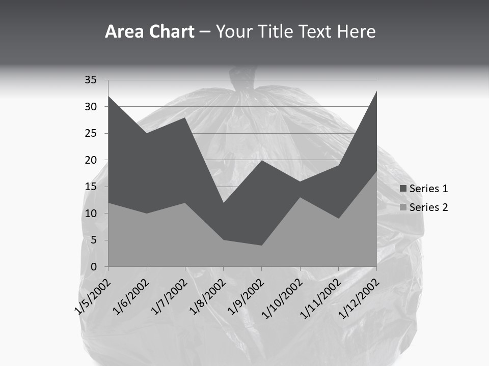 White Background Dump Bag PowerPoint Template