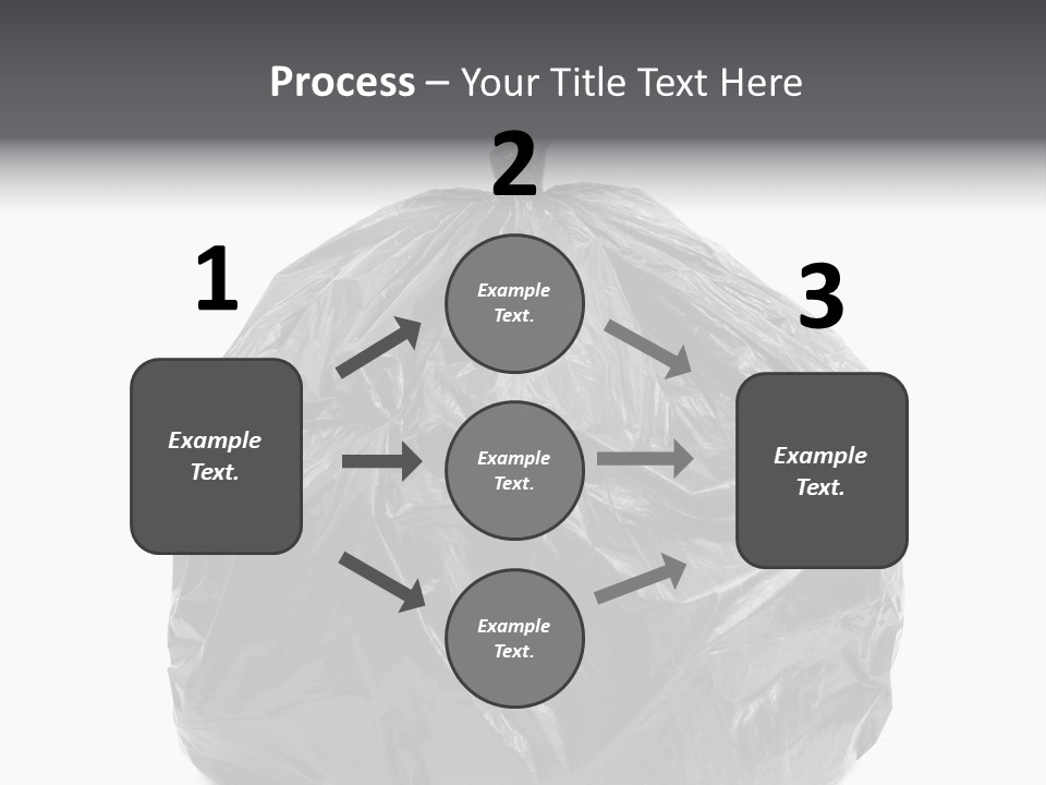 White Background Dump Bag PowerPoint Template