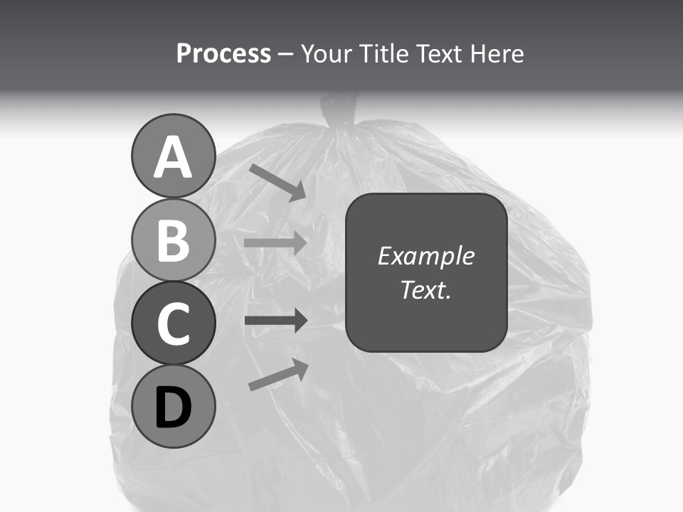 White Background Dump Bag PowerPoint Template