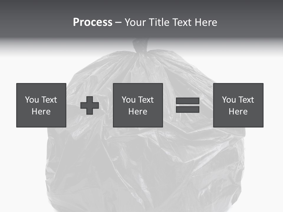White Background Dump Bag PowerPoint Template