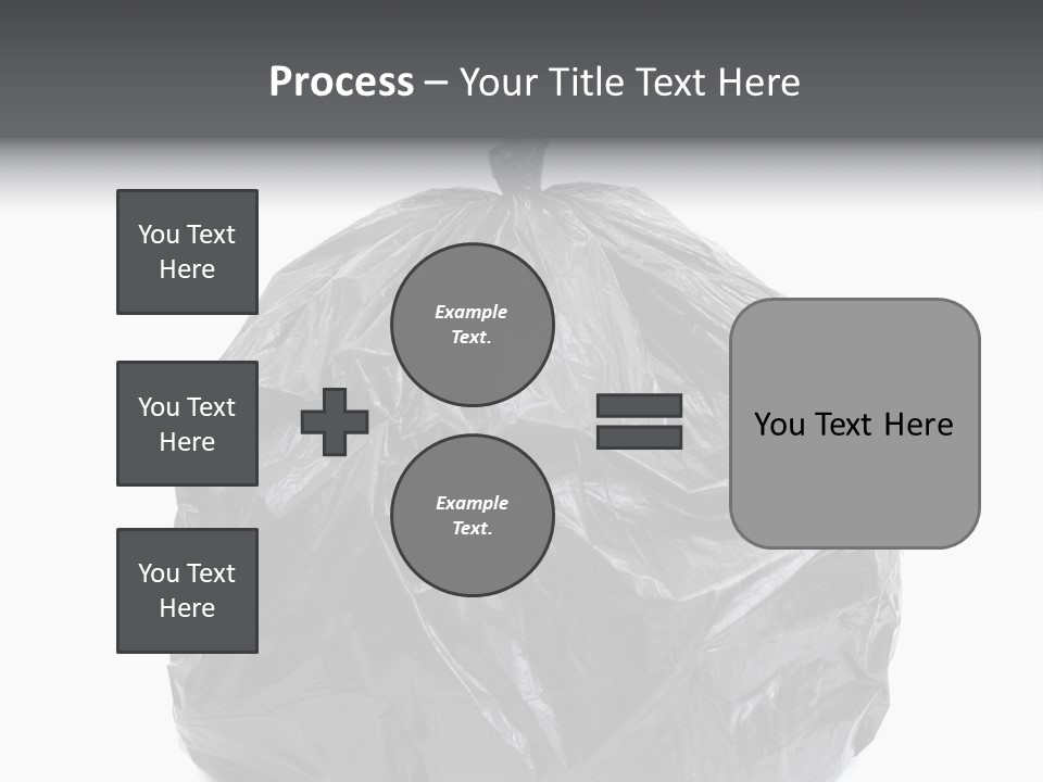 White Background Dump Bag PowerPoint Template