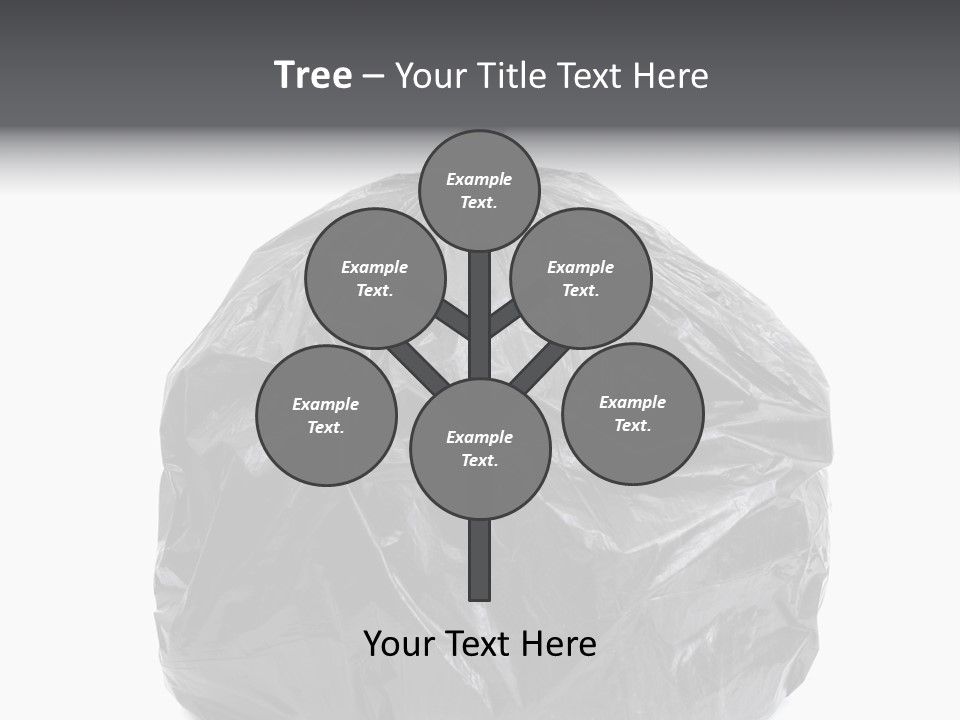 White Background Dump Bag PowerPoint Template