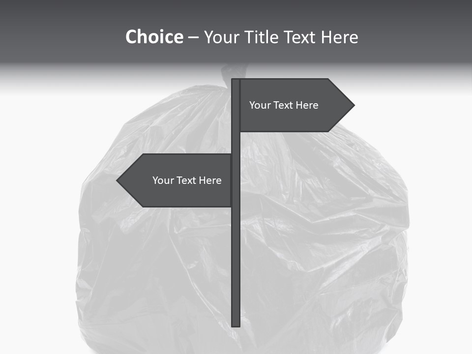 White Background Dump Bag PowerPoint Template