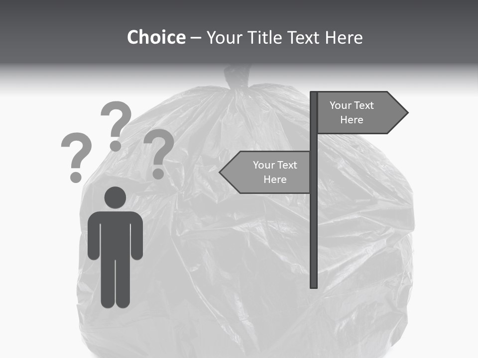 White Background Dump Bag PowerPoint Template
