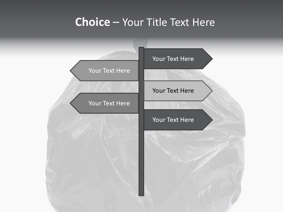 White Background Dump Bag PowerPoint Template