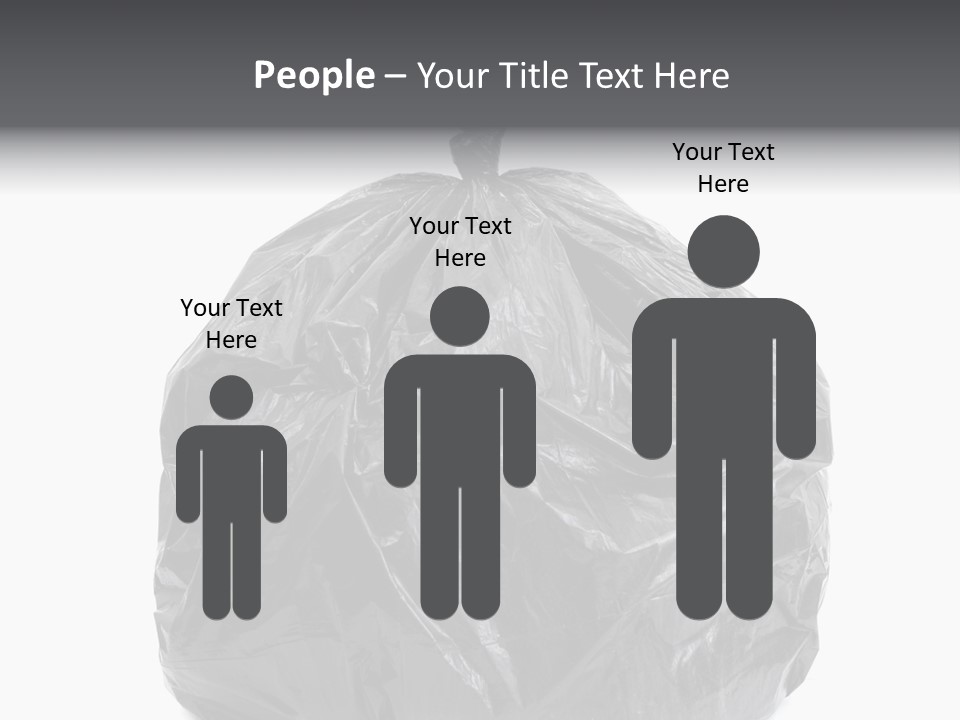 White Background Dump Bag PowerPoint Template