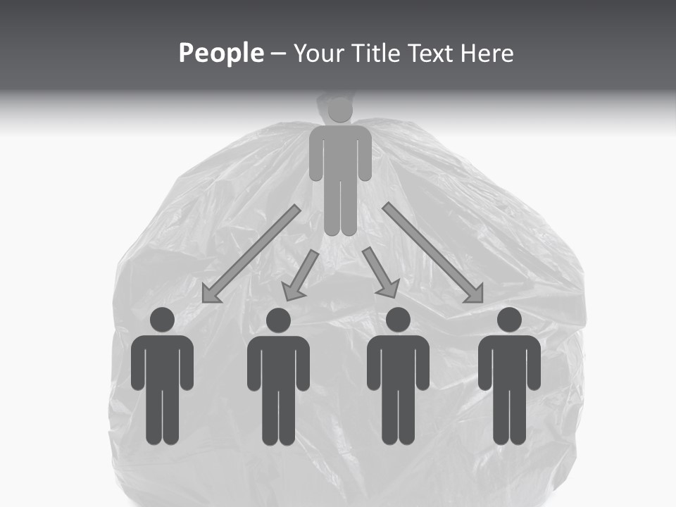 White Background Dump Bag PowerPoint Template