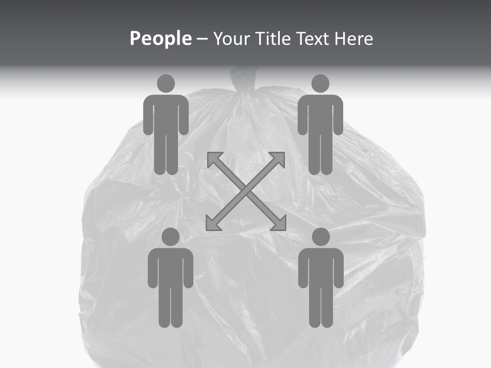 White Background Dump Bag PowerPoint Template