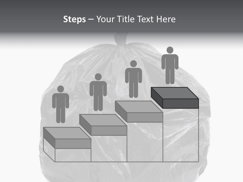 White Background Dump Bag PowerPoint Template