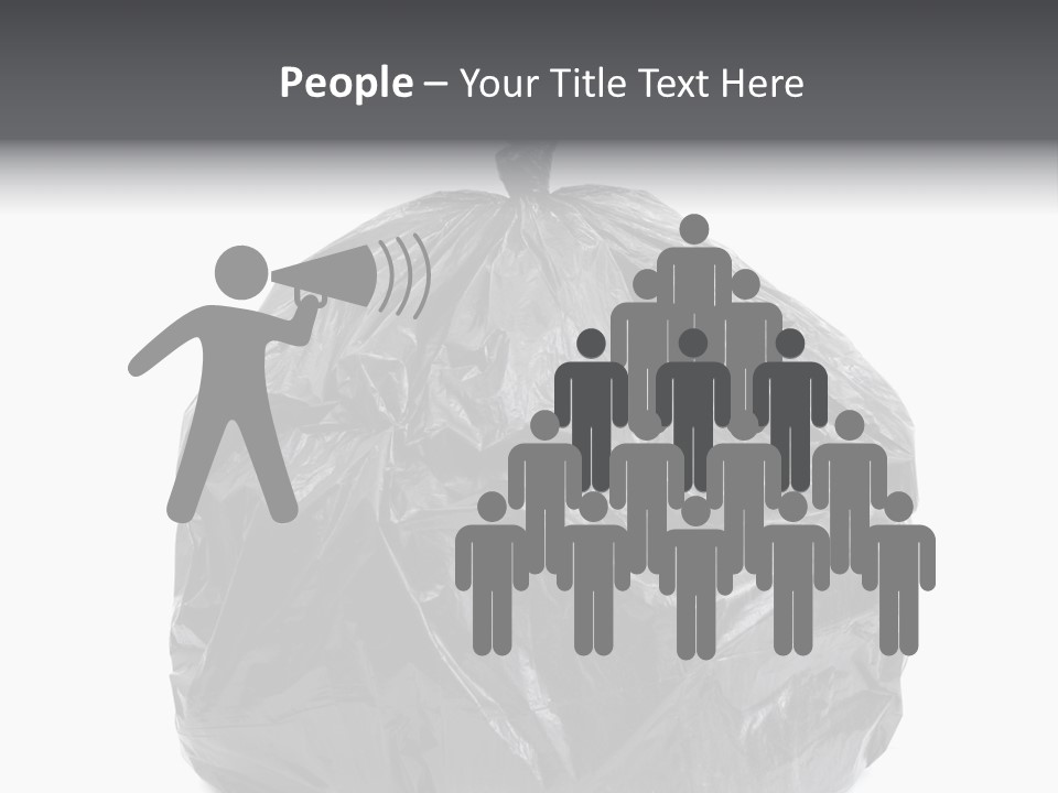 White Background Dump Bag PowerPoint Template