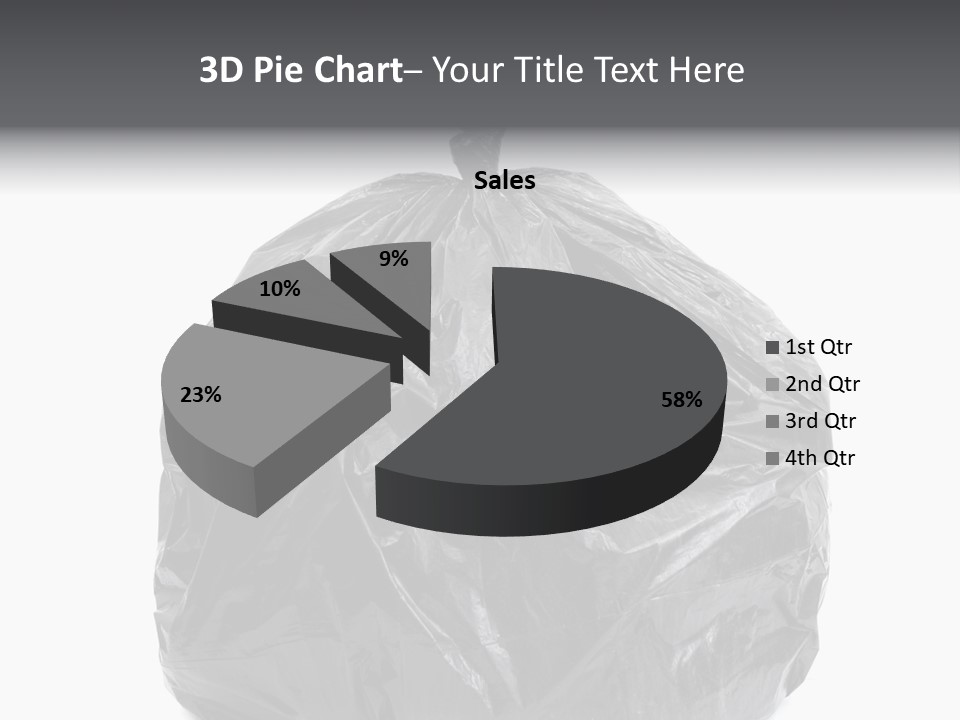 White Background Dump Bag PowerPoint Template