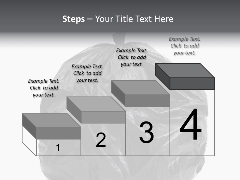 White Background Dump Bag PowerPoint Template