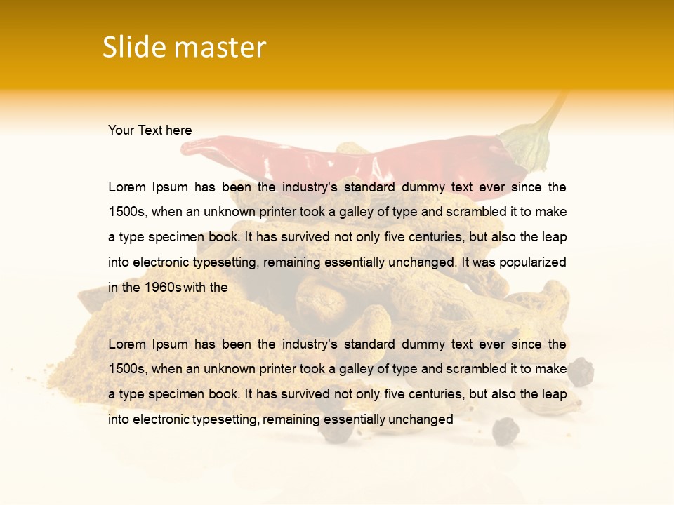 Indian Powder Cardamon PowerPoint Template