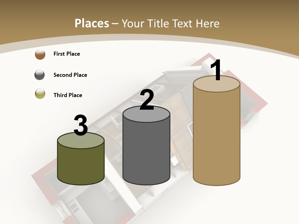 Flat Building Chalet PowerPoint Template