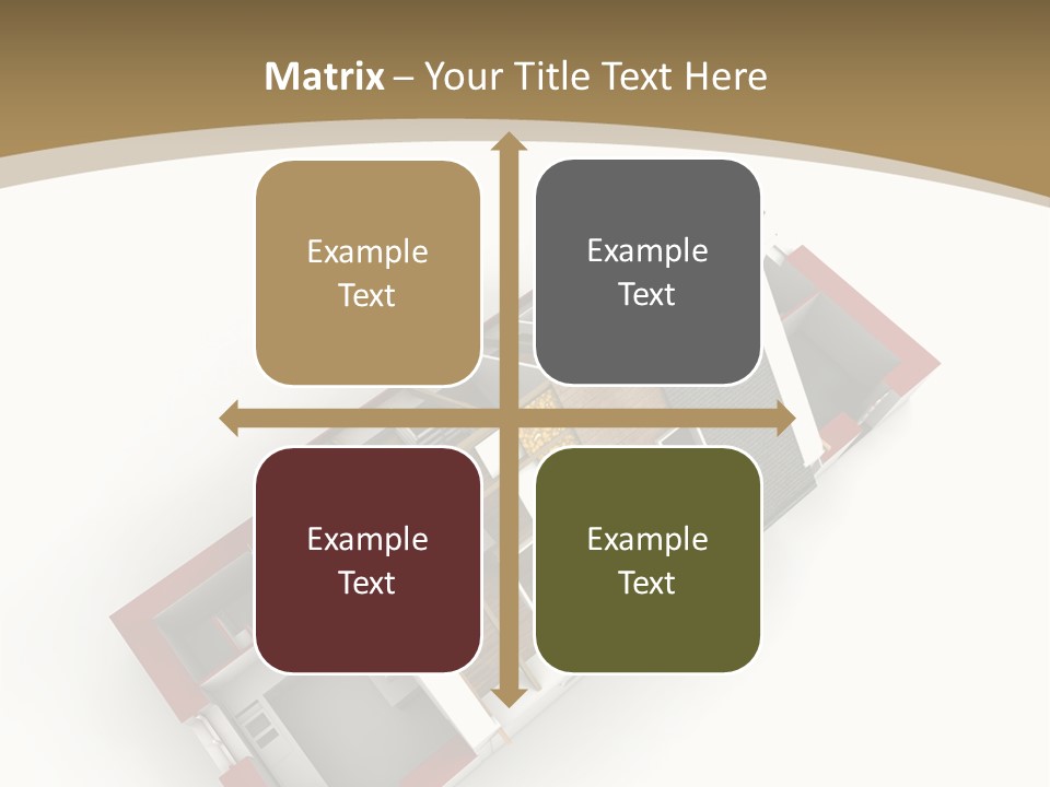 Flat Building Chalet PowerPoint Template