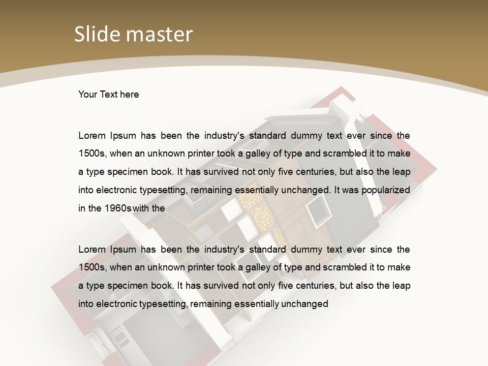 Flat Building Chalet PowerPoint Template