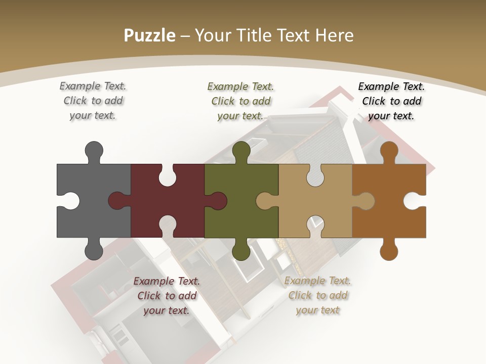 Flat Building Chalet PowerPoint Template