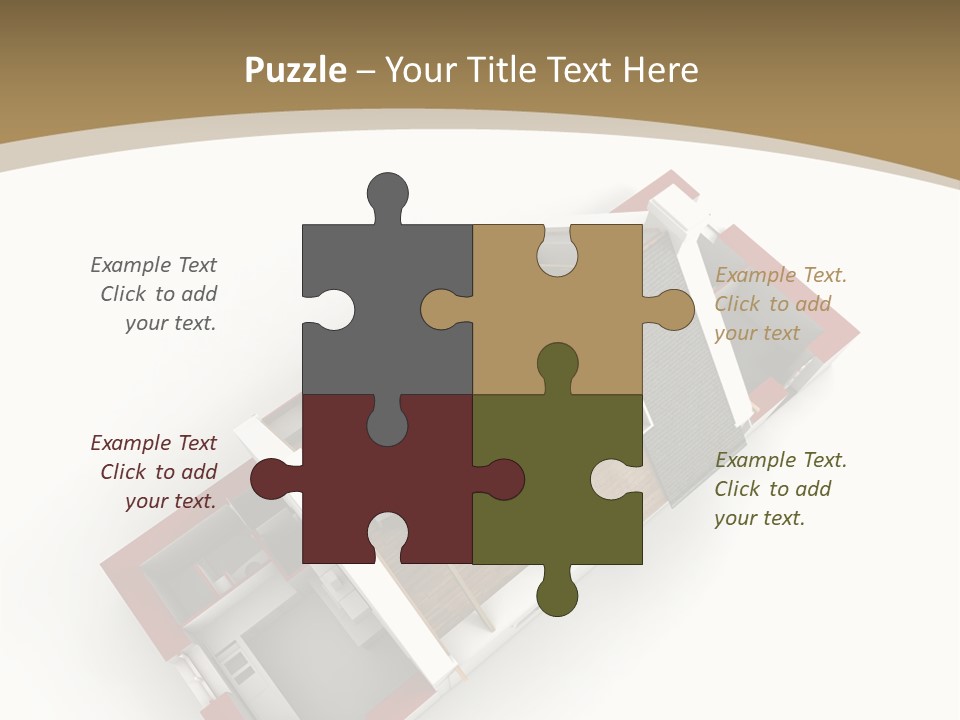 Flat Building Chalet PowerPoint Template