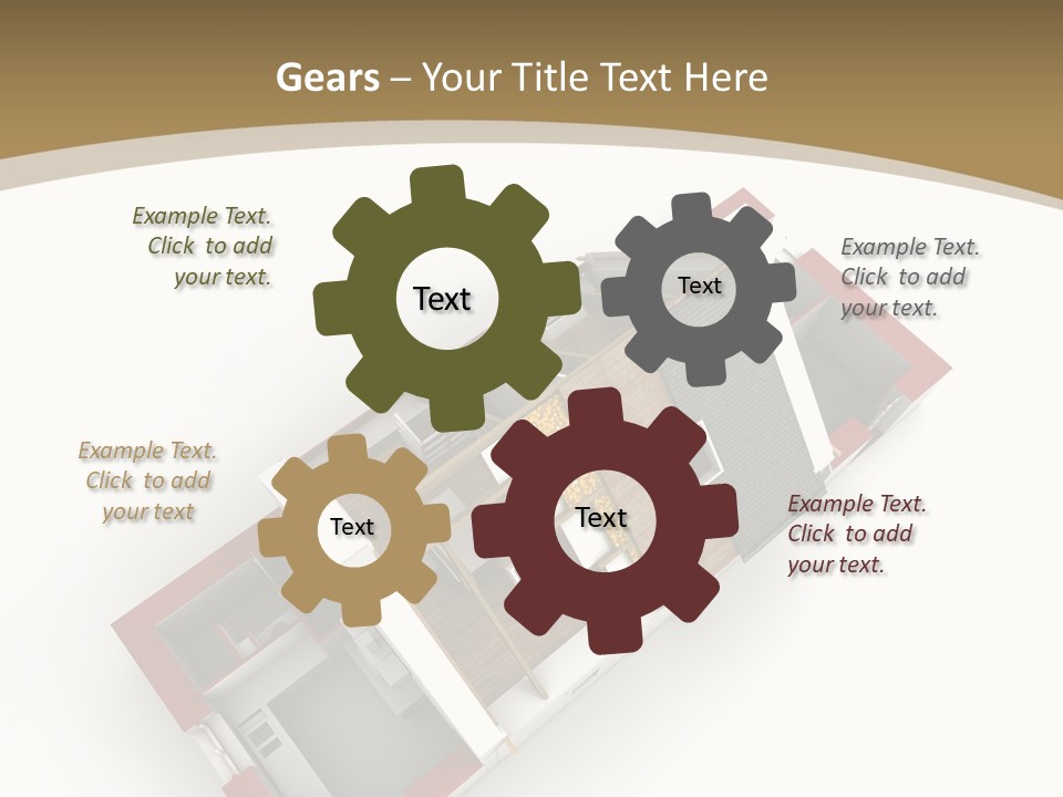 Flat Building Chalet PowerPoint Template