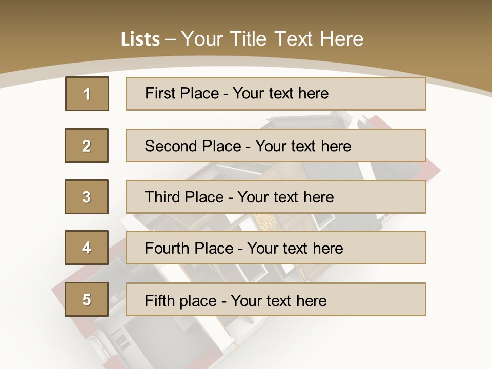 Flat Building Chalet PowerPoint Template