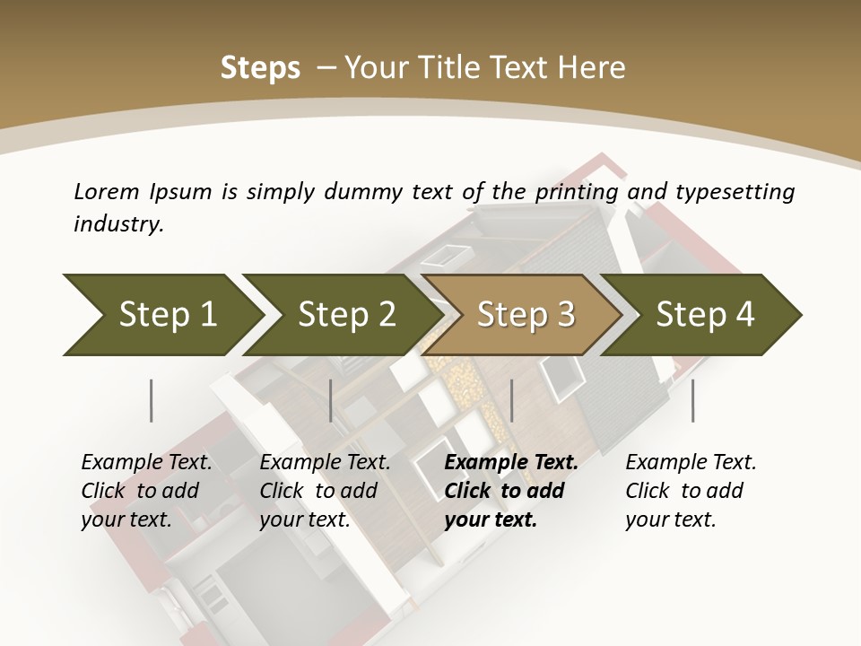 Flat Building Chalet PowerPoint Template