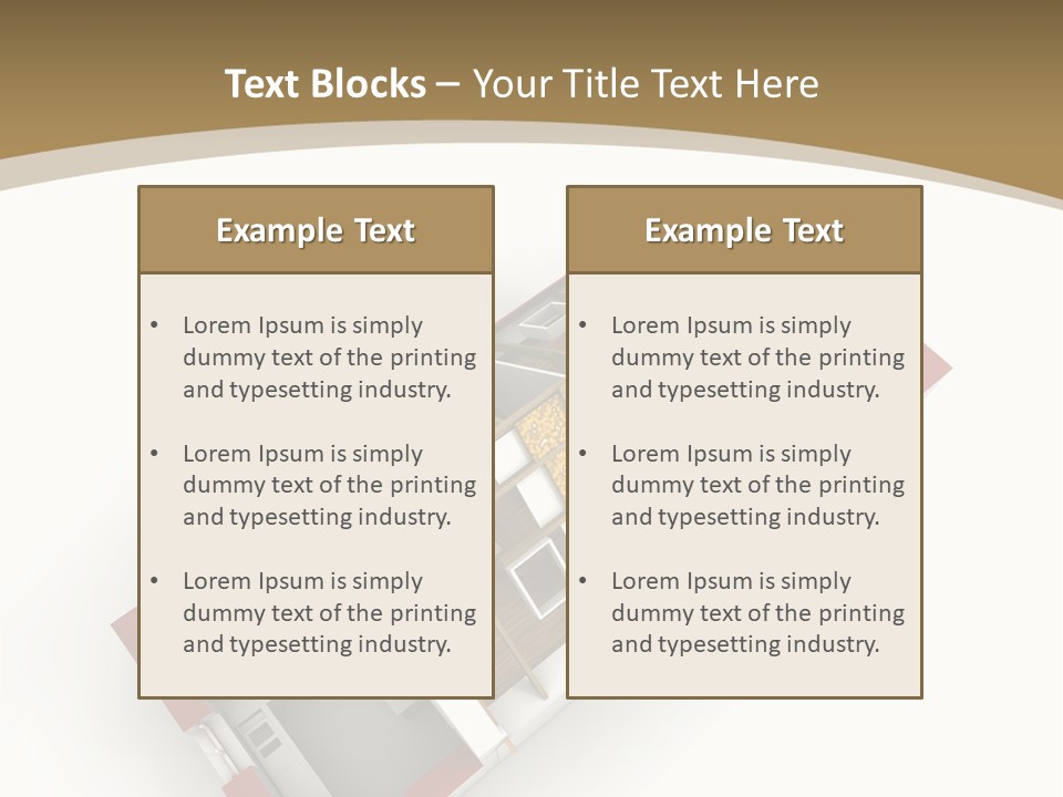 Flat Building Chalet PowerPoint Template