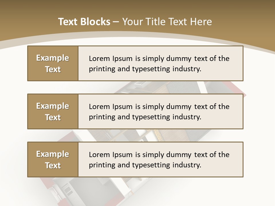 Flat Building Chalet PowerPoint Template