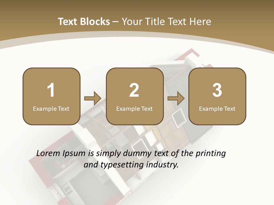 Flat Building Chalet PowerPoint Template
