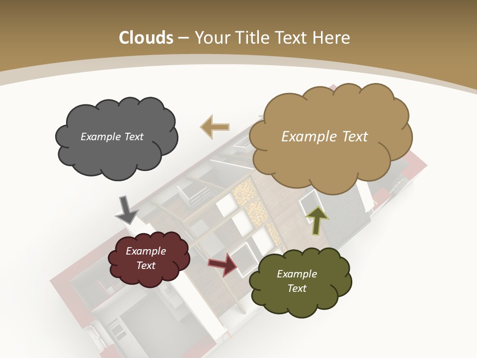 Flat Building Chalet PowerPoint Template