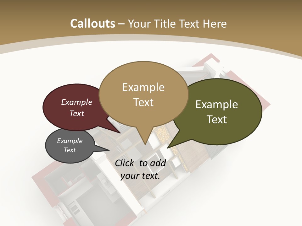 Flat Building Chalet PowerPoint Template