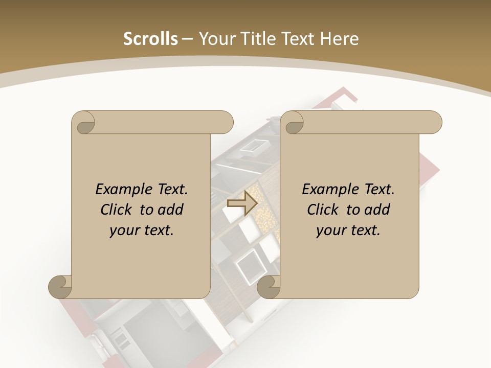 Flat Building Chalet PowerPoint Template