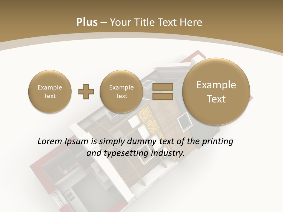 Flat Building Chalet PowerPoint Template