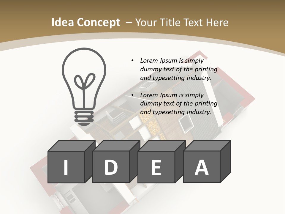 Flat Building Chalet PowerPoint Template