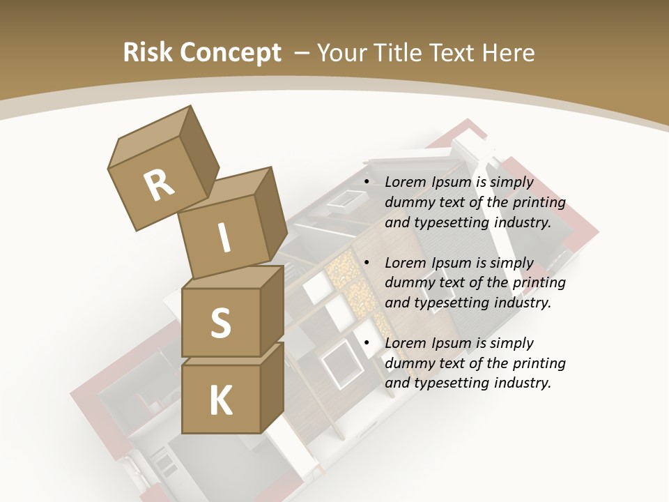 Flat Building Chalet PowerPoint Template