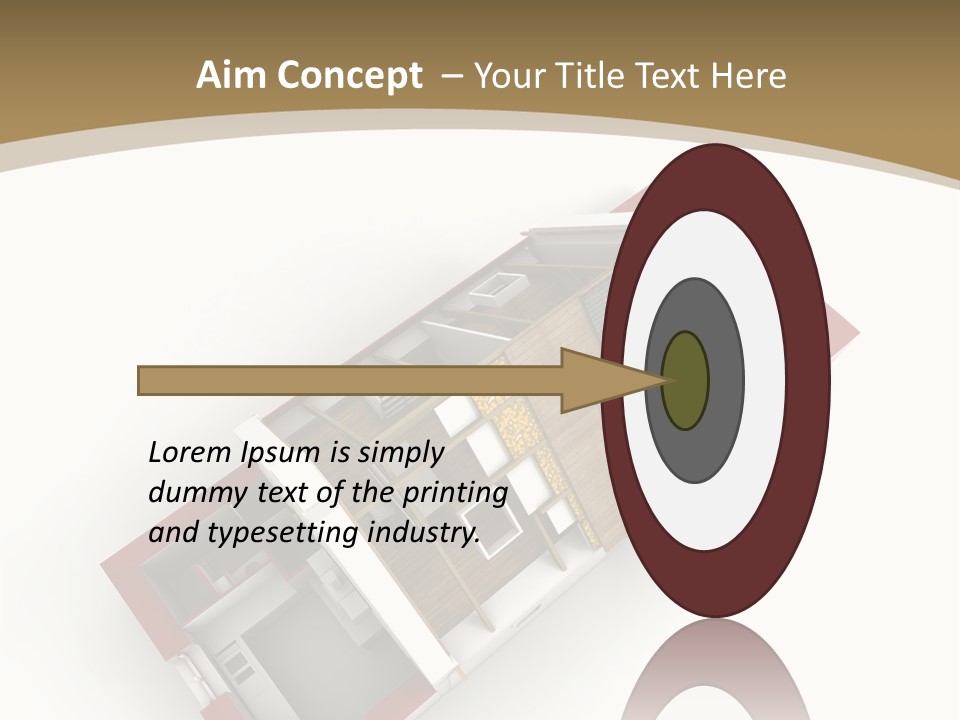 Flat Building Chalet PowerPoint Template