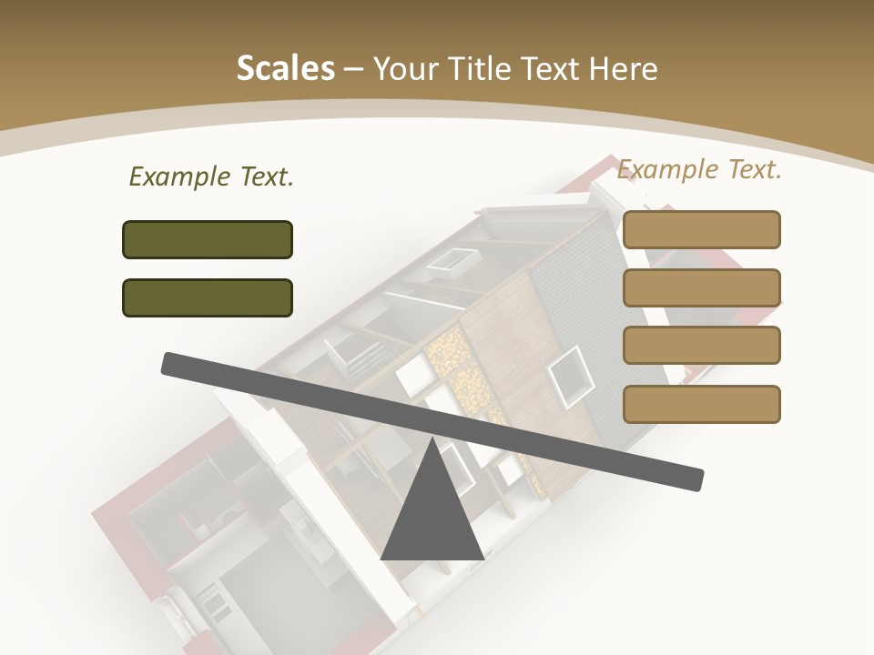 Flat Building Chalet PowerPoint Template