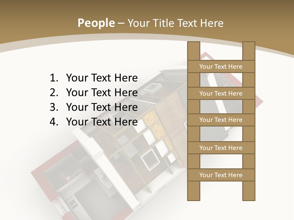 Flat Building Chalet PowerPoint Template