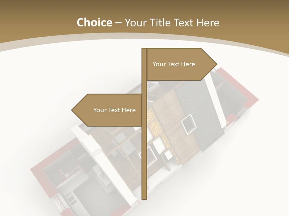 Flat Building Chalet PowerPoint Template
