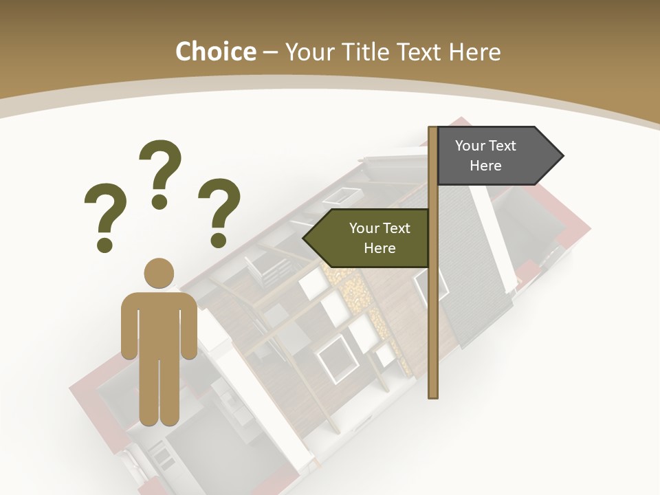 Flat Building Chalet PowerPoint Template