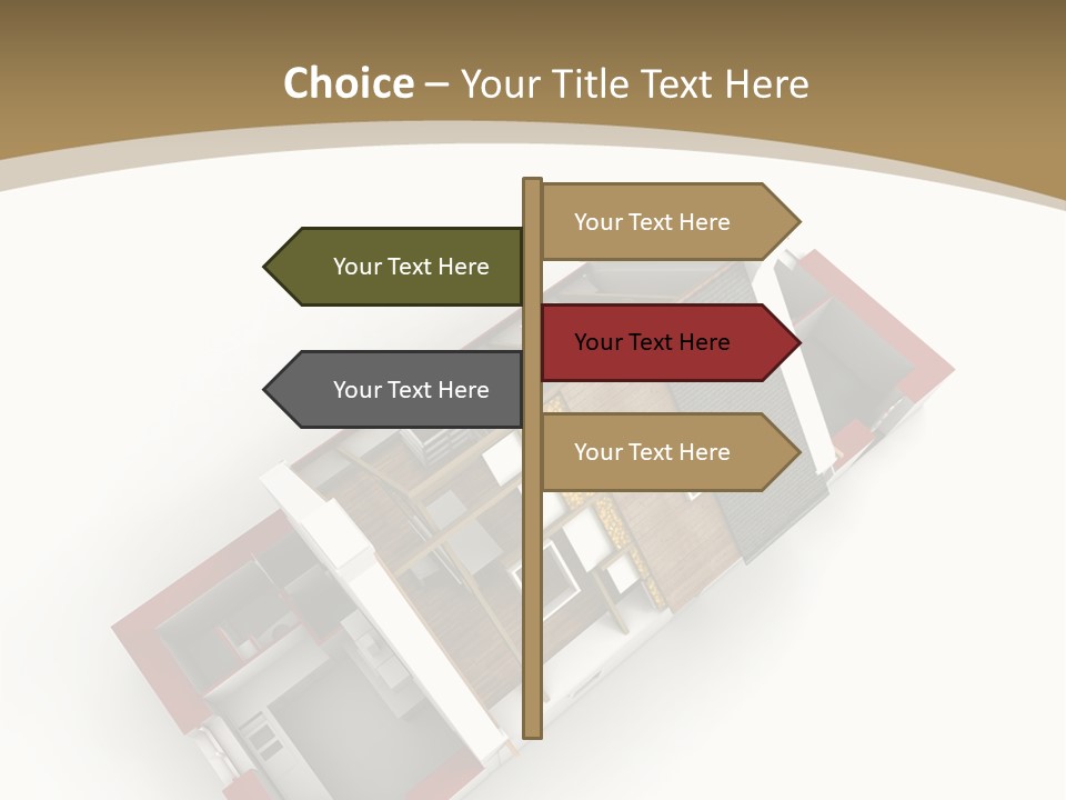 Flat Building Chalet PowerPoint Template